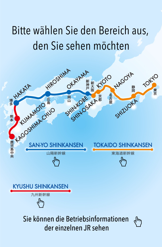 Betriebsstatus des Shinkansen