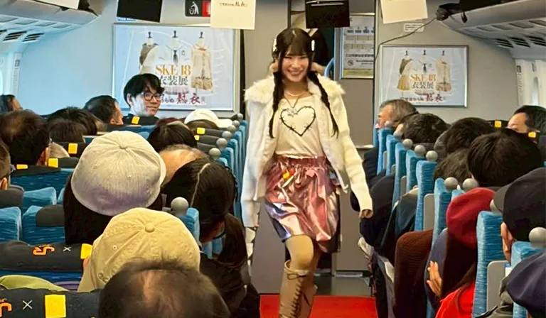 Fashion Show Aboard the Shinkansen