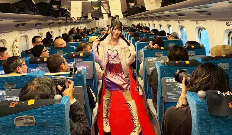 Fashion Show Aboard the Shinkansen