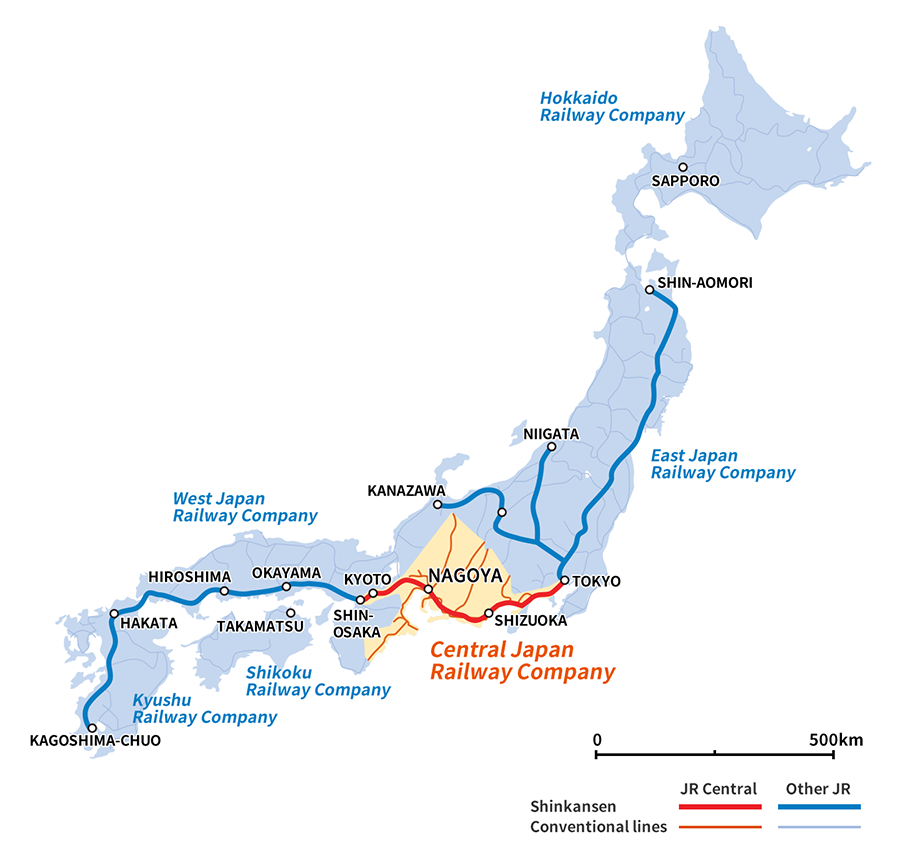 japan rail travel times