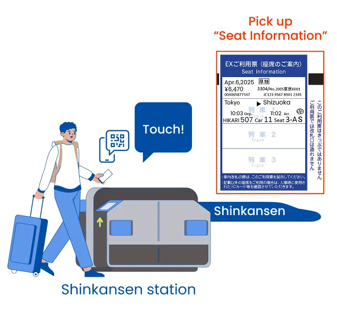 Shinkansen station Touch! Pick up “Seat Information”
